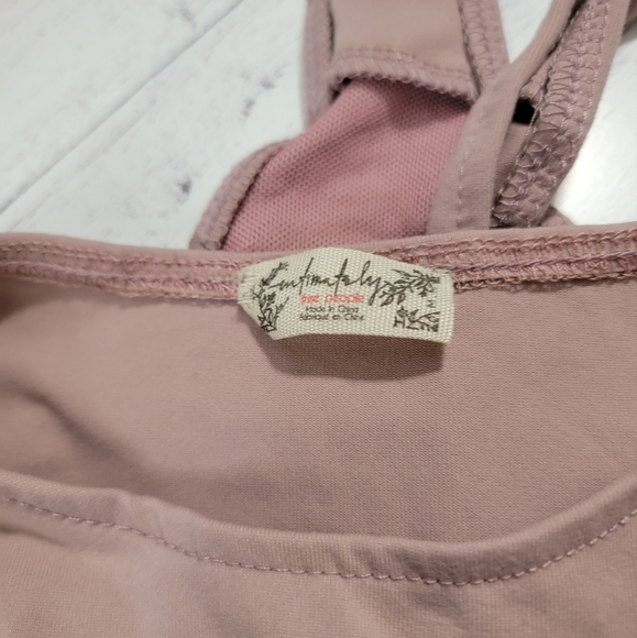 Free People Pink Cut Out Tank Bodysuit - Picture 4 of 5
